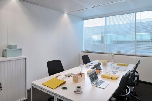 Stijlvolle kantoorruimte te huur in Antwerpen Centrum met ruime werkplek, vergadertafel en veel lichtinval. Ideaal voor wie op zoek is naar kantoorruimte huren op Lange Lozanastraat 142.