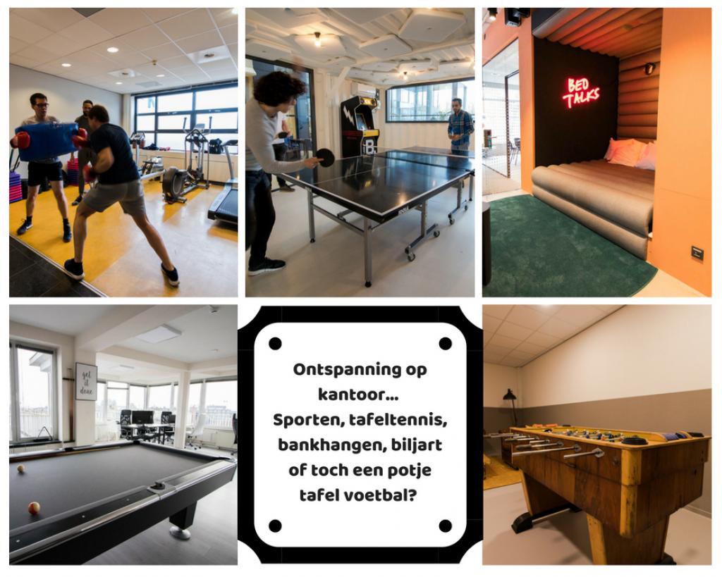 biljart tafelvoetbal op kantoor